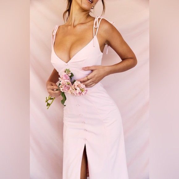 House of CB Cornelia Sun Dress in Blush (S) - Picture 9 of 10